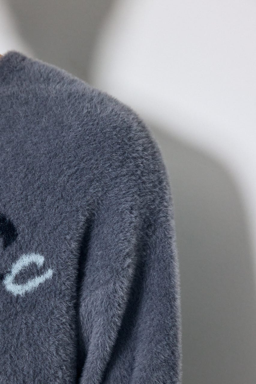 【AW先行アイテム】シャギーロゴニットトップス GRY M