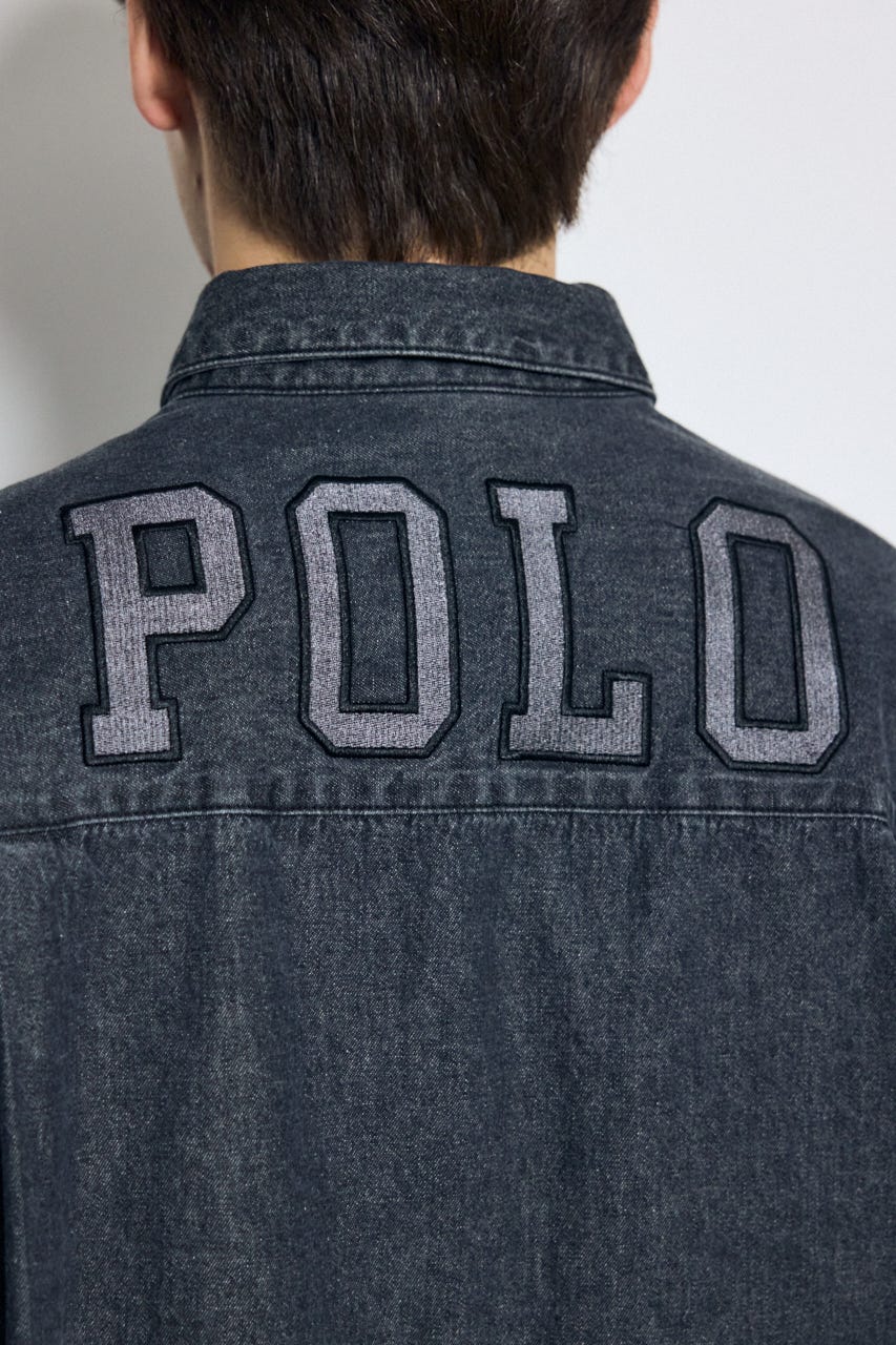 【POLO BCS×AZUL】デニム長袖シャツ BLK M