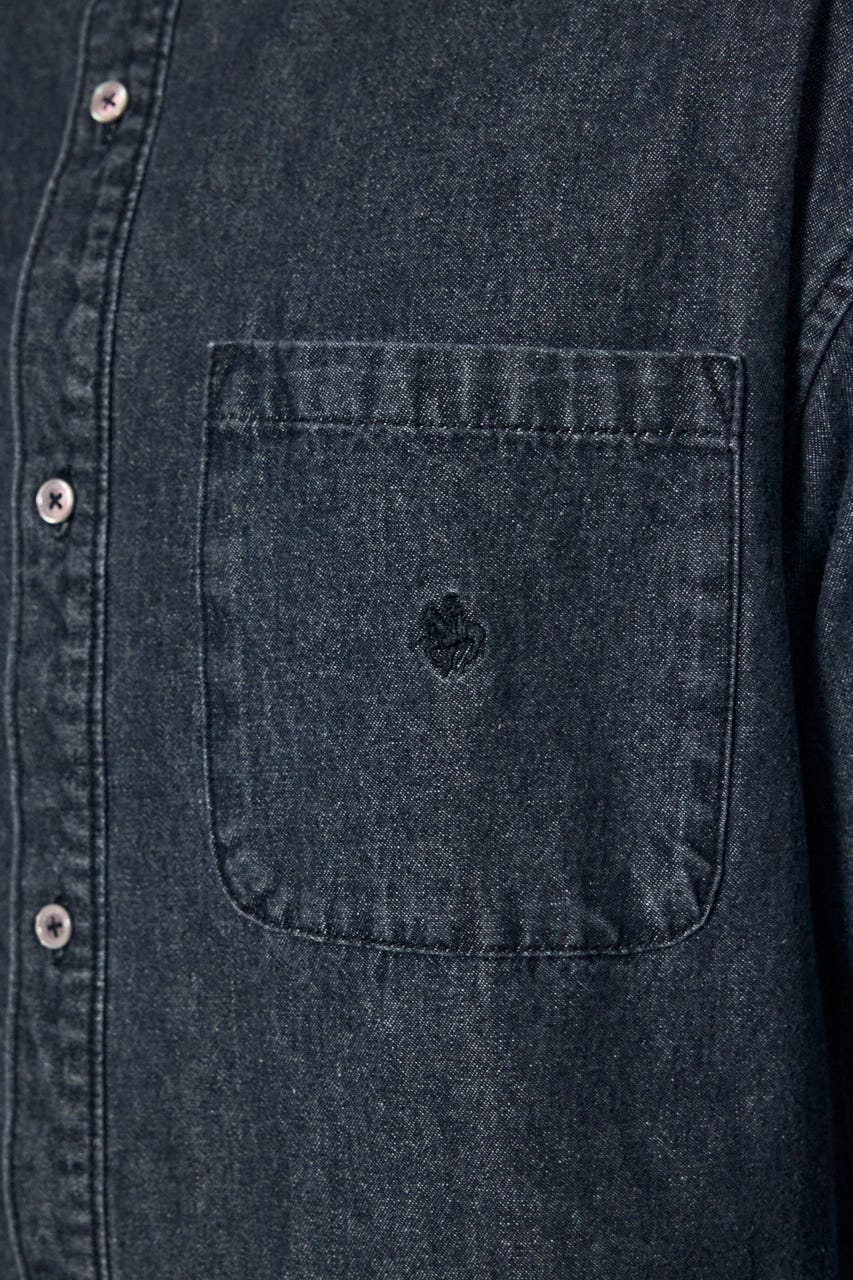 【POLO BCS×AZUL】デニム長袖シャツ BLK M