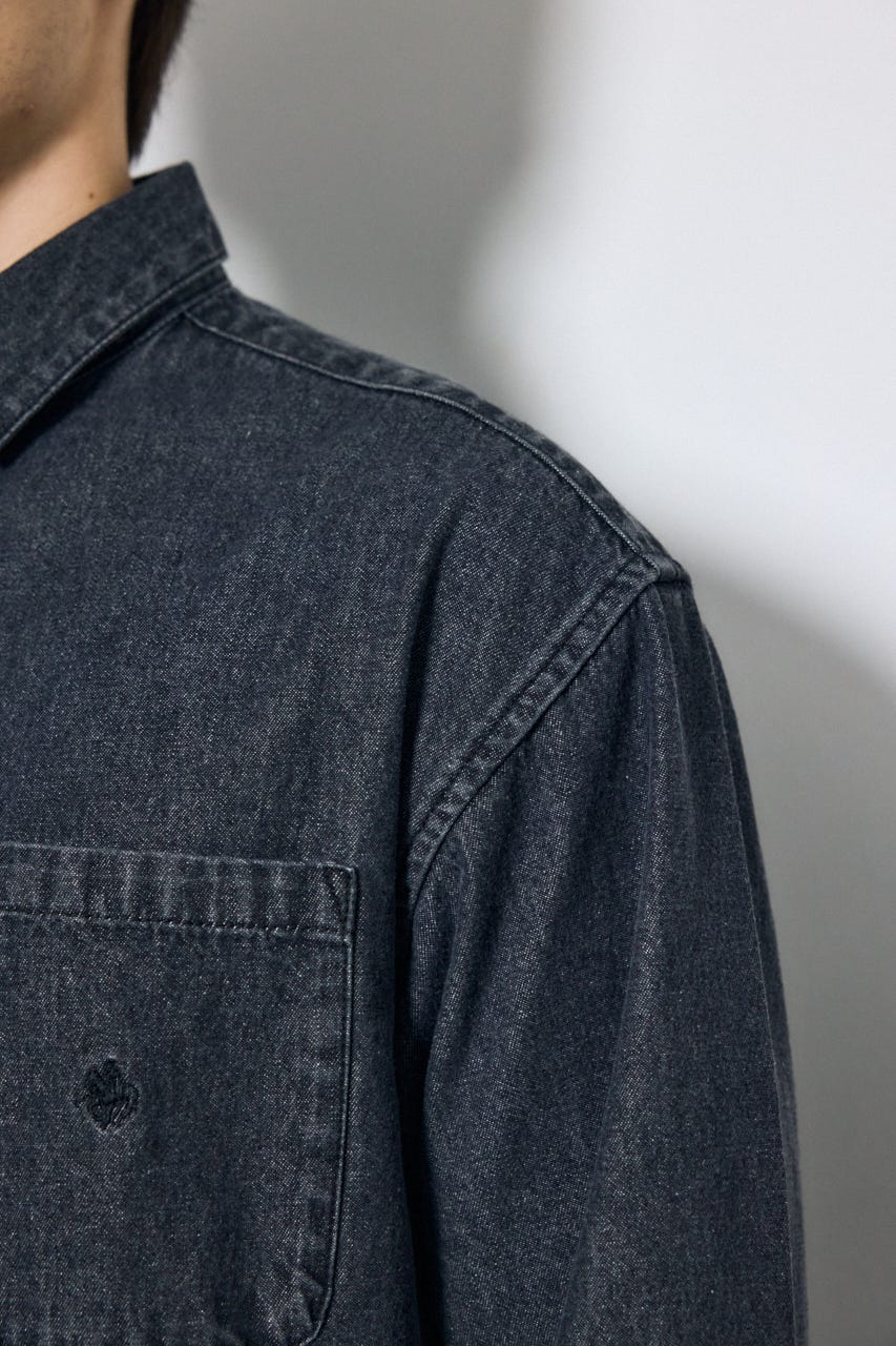 【POLO BCS×AZUL】デニム長袖シャツ BLK M