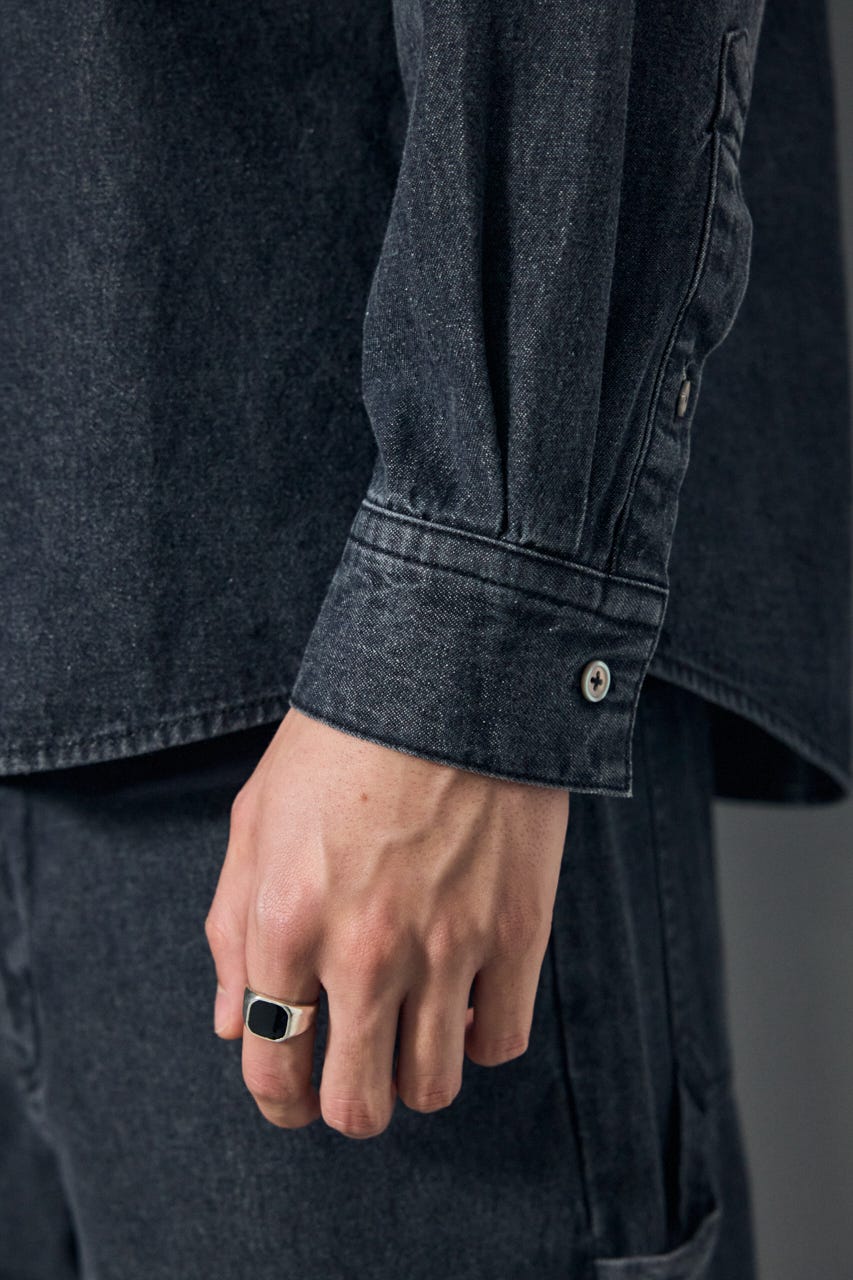 【POLO BCS×AZUL】デニム長袖シャツ BLK M