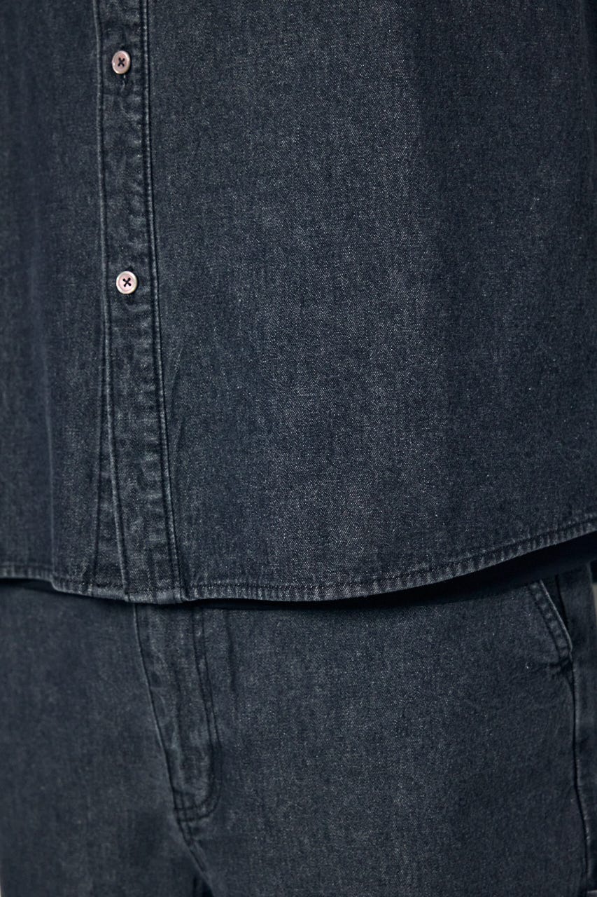 【POLO BCS×AZUL】デニム長袖シャツ BLK M