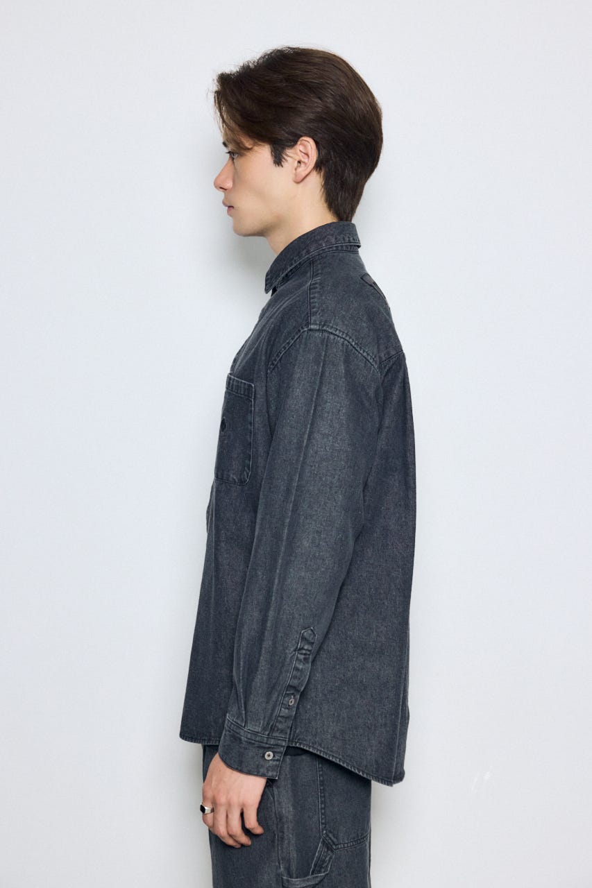 【POLO BCS×AZUL】デニム長袖シャツ BLK M