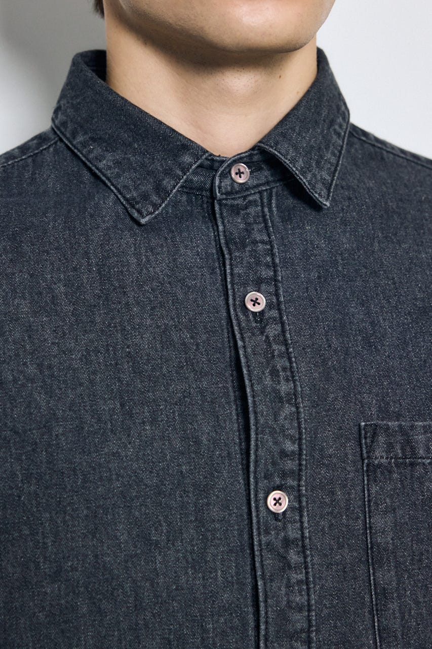 【POLO BCS×AZUL】デニム長袖シャツ BLK M