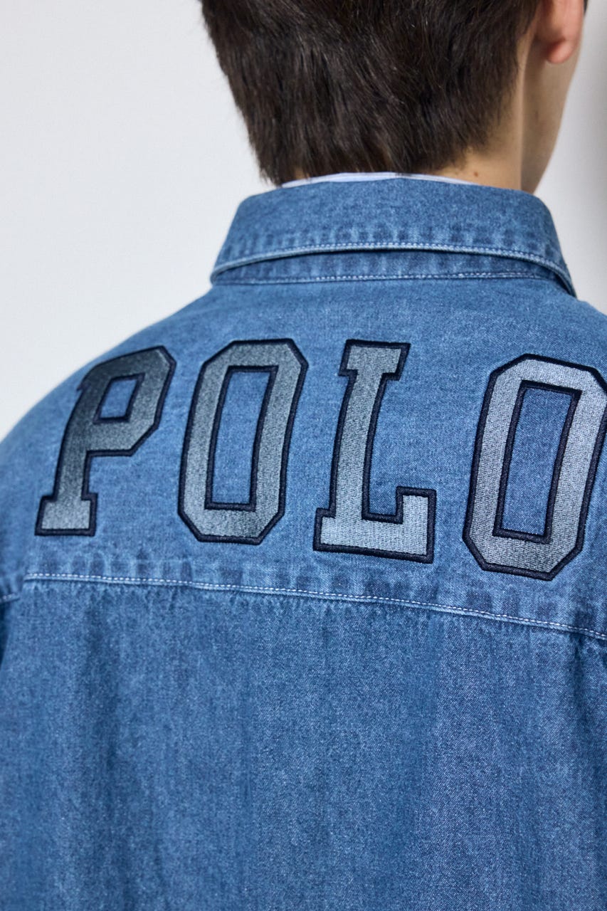 【POLO BCS×AZUL】デニム長袖シャツ BLU M