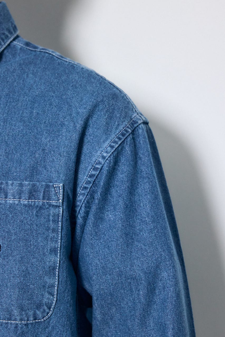 【POLO BCS×AZUL】デニム長袖シャツ BLU M