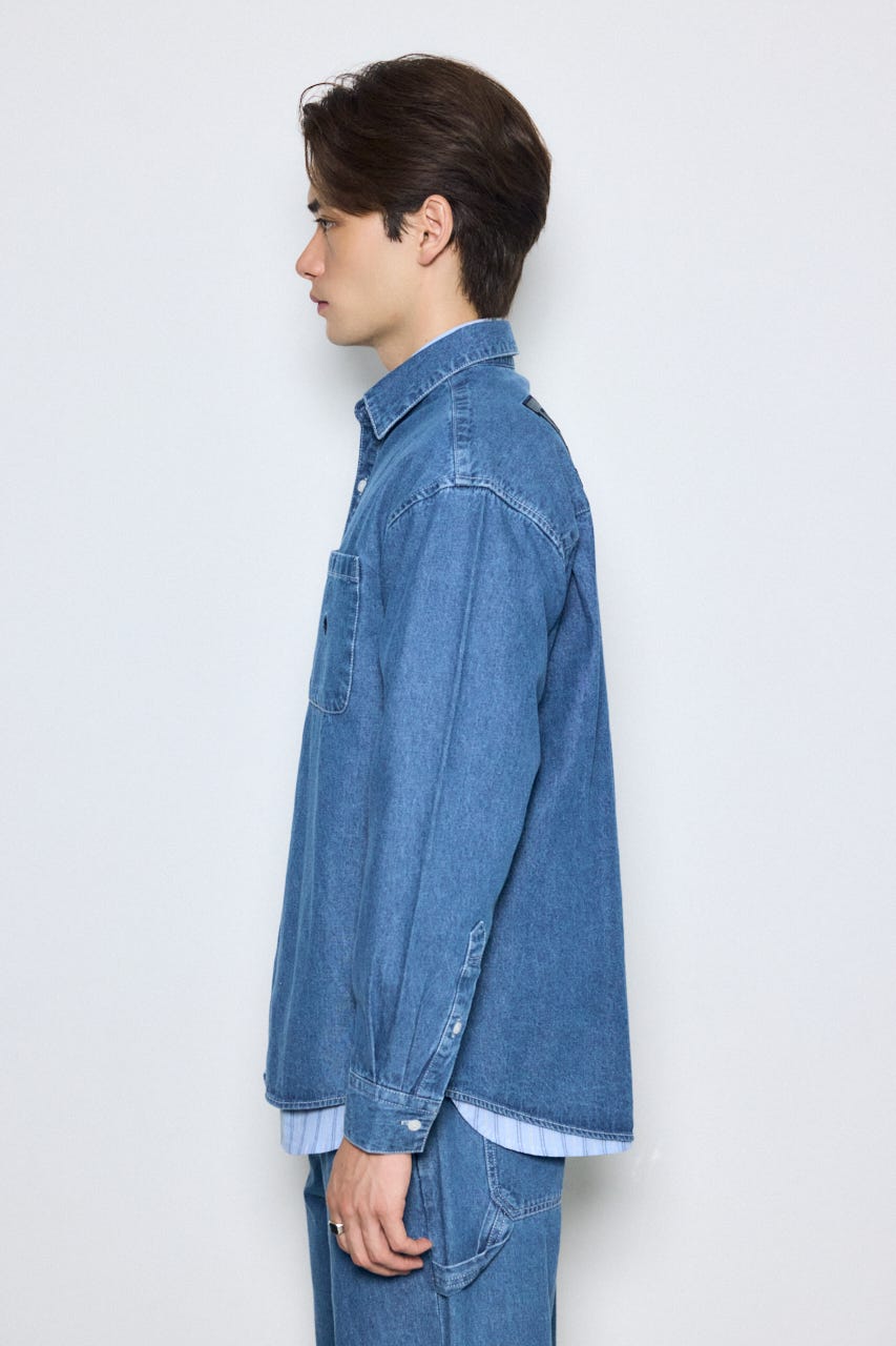 【POLO BCS×AZUL】デニム長袖シャツ BLU M