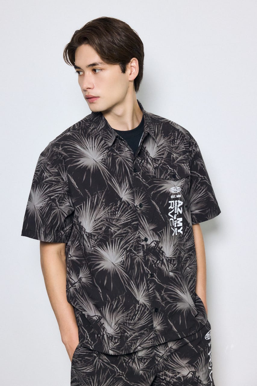 【RVCA×AZUL】総柄シャツ 柄BLK FREE