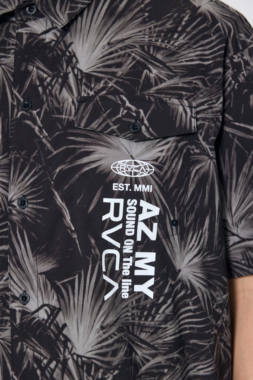 【RVCA×AZUL】総柄シャツ 柄BLK FREE