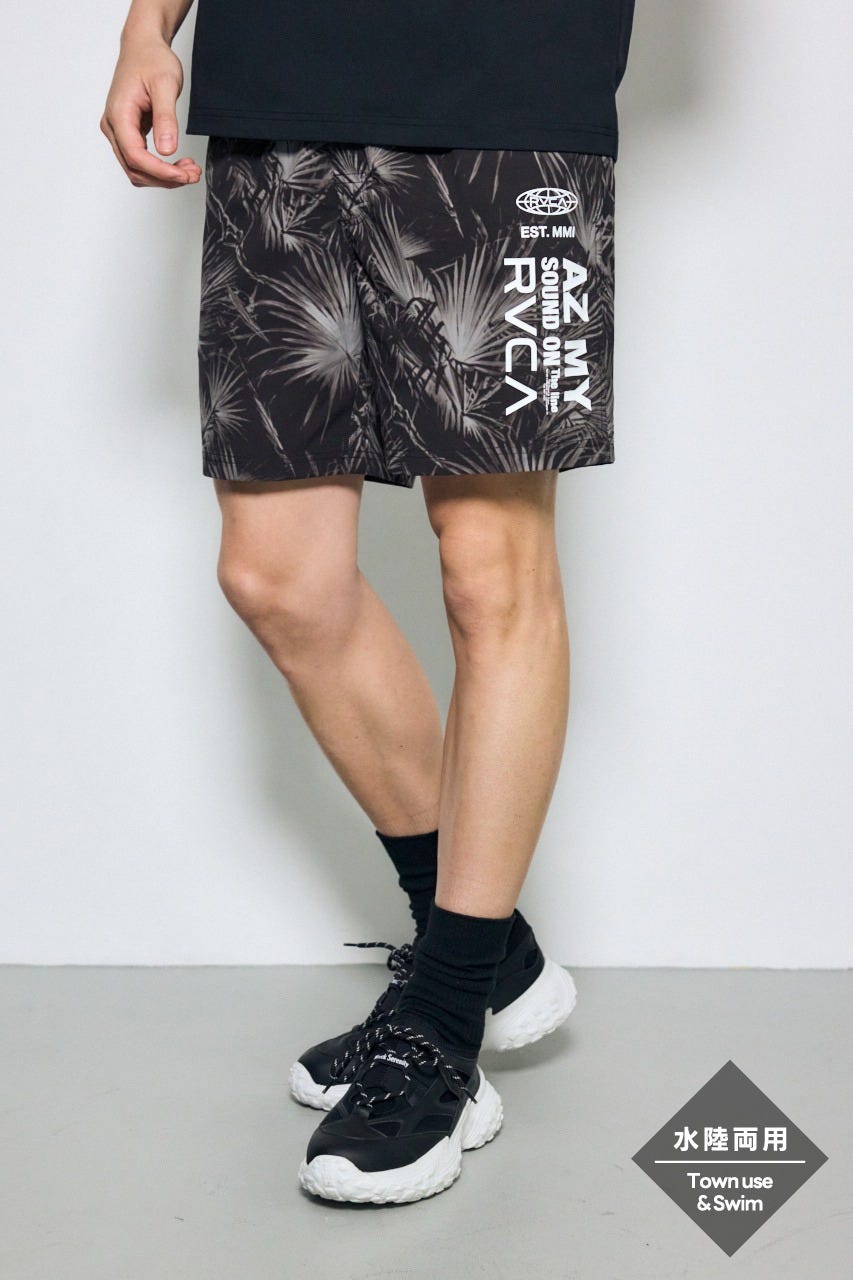 【RVCA×AZUL】総柄ショートパンツ 柄BLK FREE
