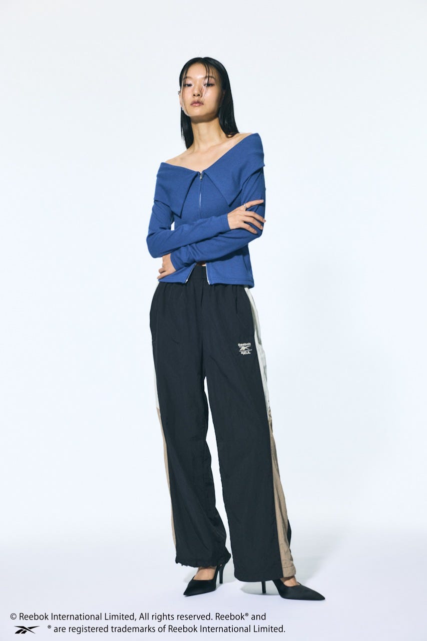 【REEBOK×AZUL】トラックパンツ BLK M