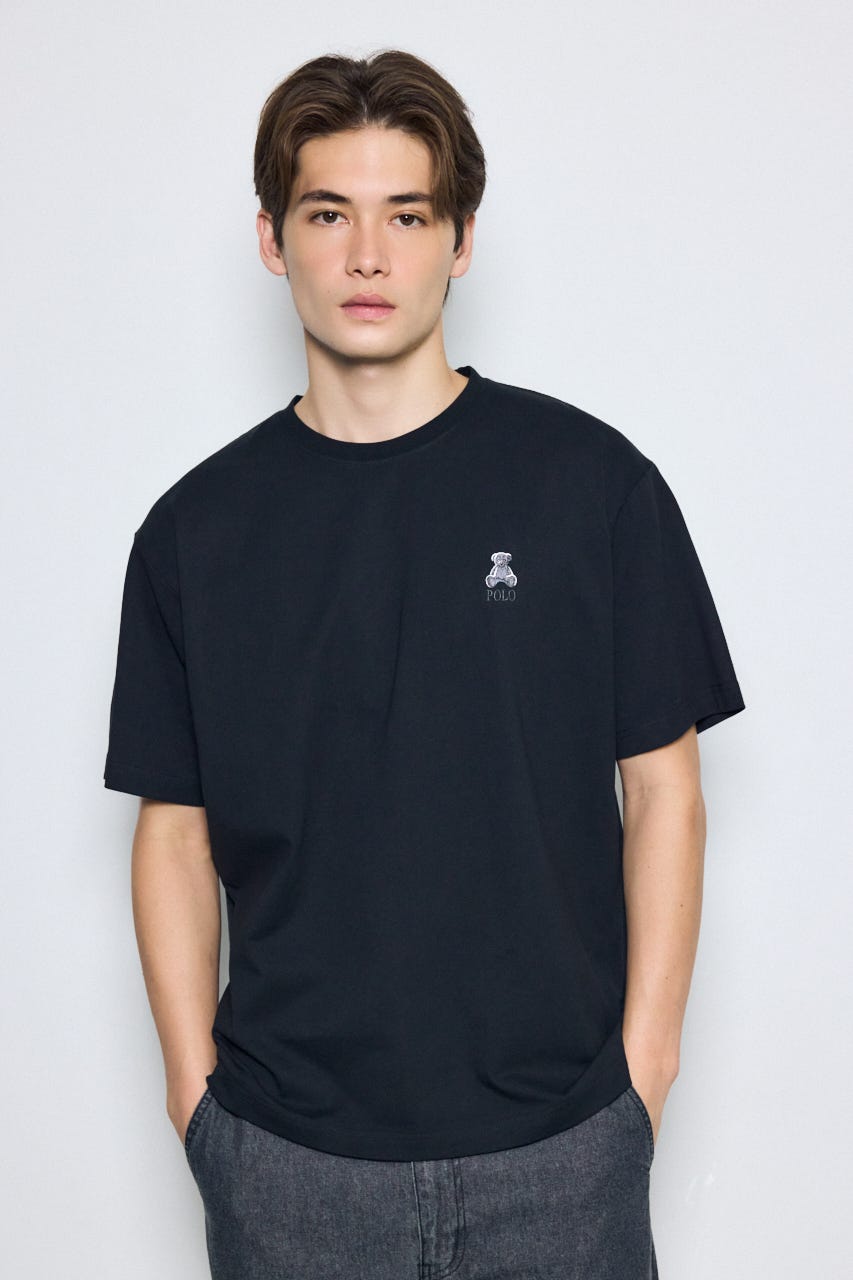 <先行予約>【POLO BCS×AZUL】ベア刺繍TEE BLK L