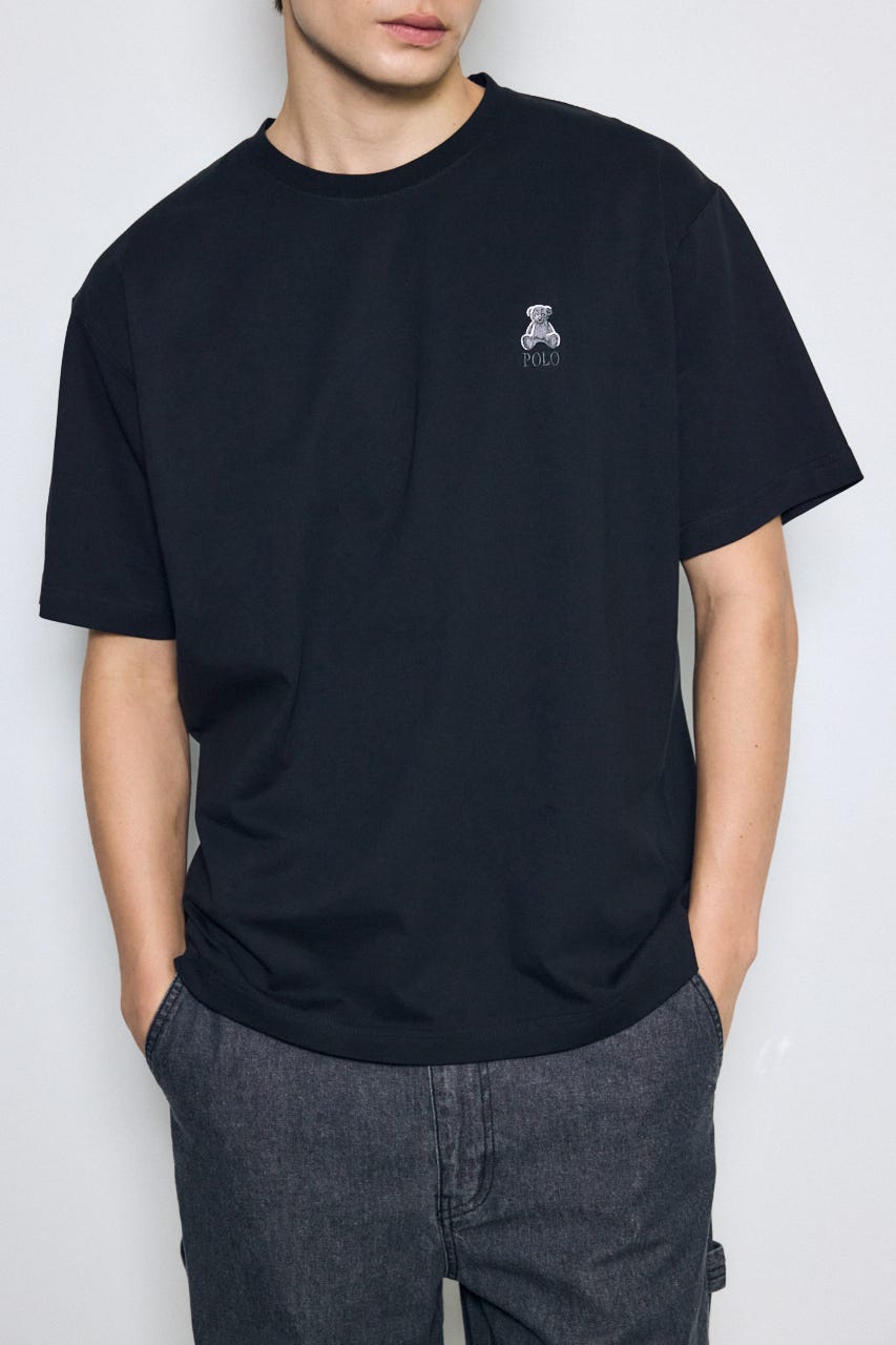 <先行予約>【POLO BCS×AZUL】ベア刺繍TEE BLK L