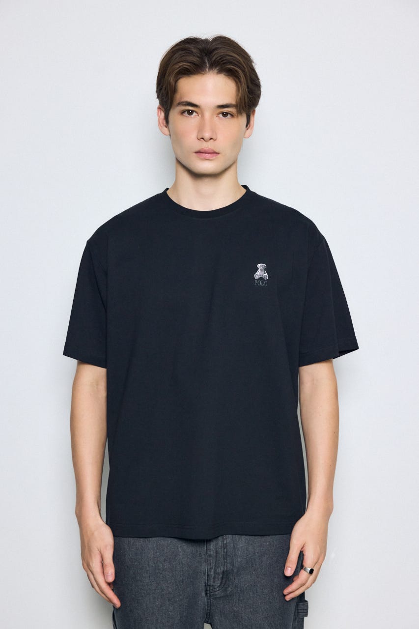 <先行予約>【POLO BCS×AZUL】ベア刺繍TEE BLK L