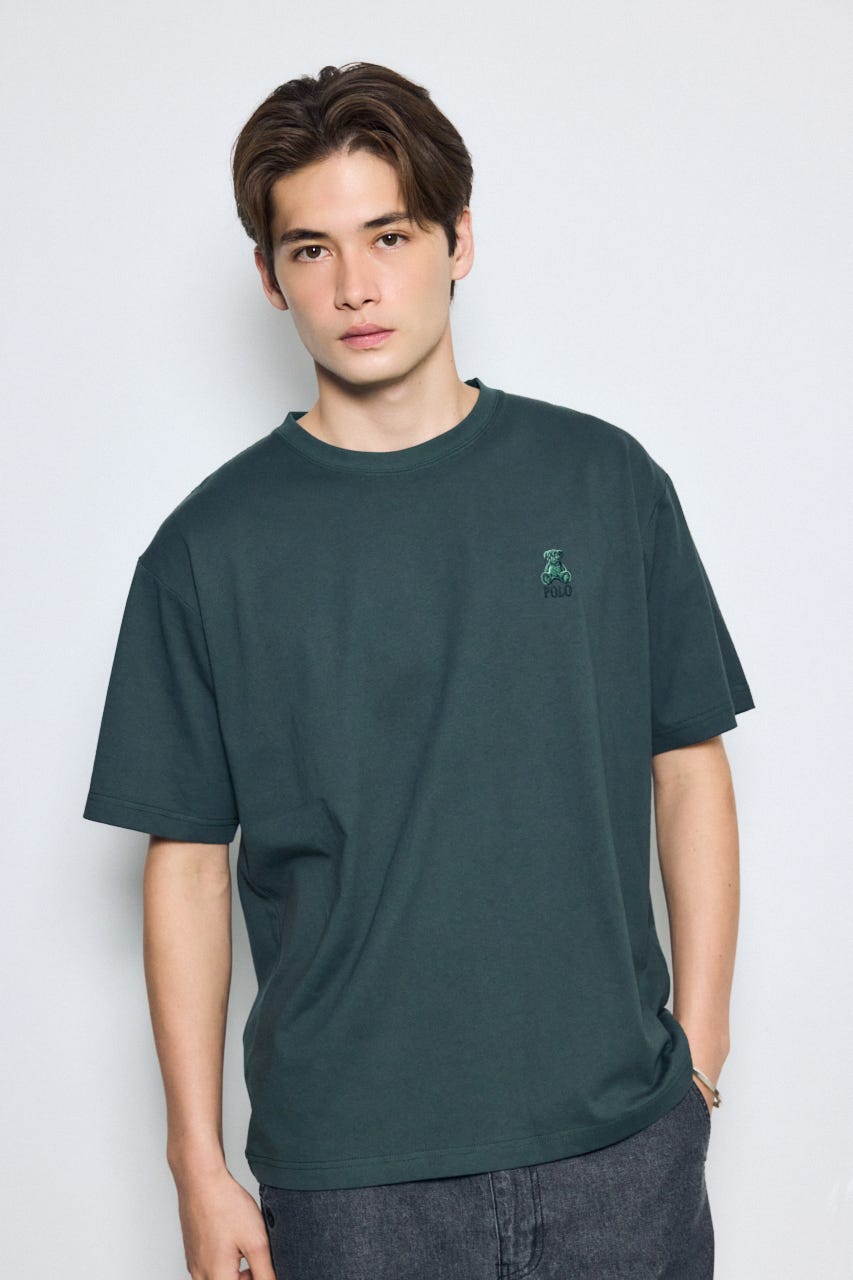 <先行予約>【POLO BCS×AZUL】ベア刺繍TEE D/GRN M