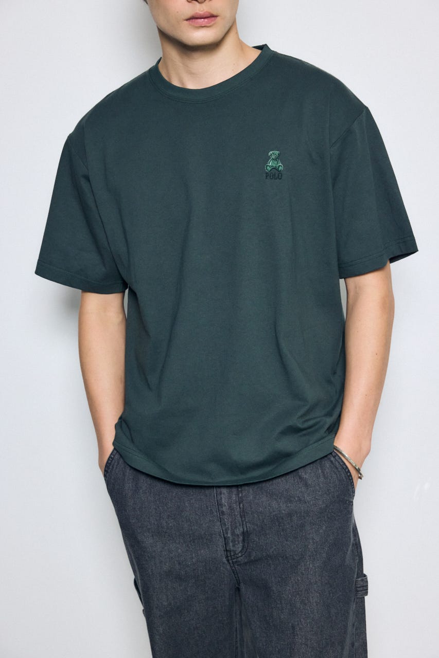 <先行予約>【POLO BCS×AZUL】ベア刺繍TEE D/GRN M