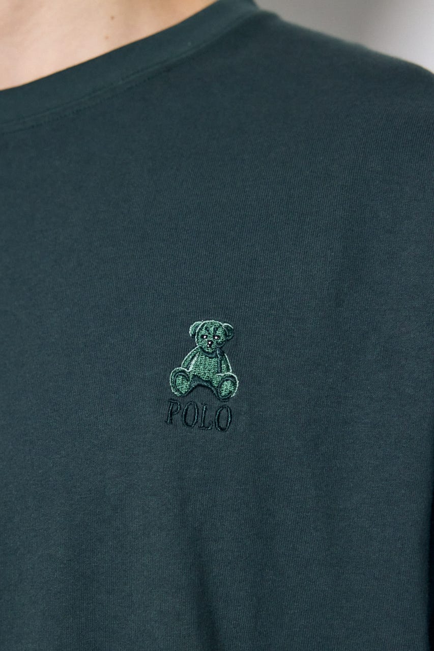 <先行予約>【POLO BCS×AZUL】ベア刺繍TEE D/GRN M