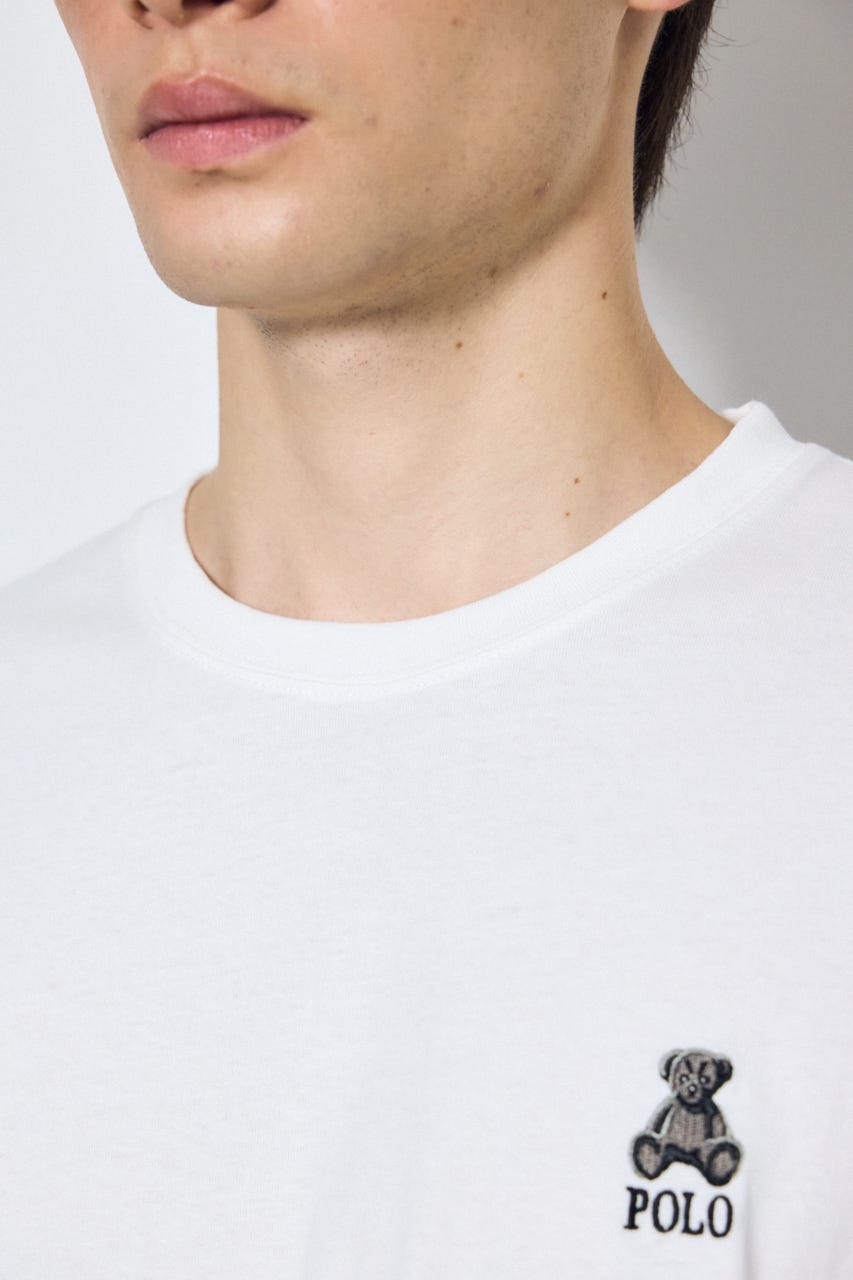 <先行予約>【POLO BCS×AZUL】ベア刺繍TEE WHT M