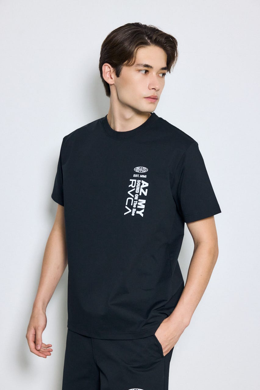 【RVCA×AZUL】バックプリントTEE BLK L