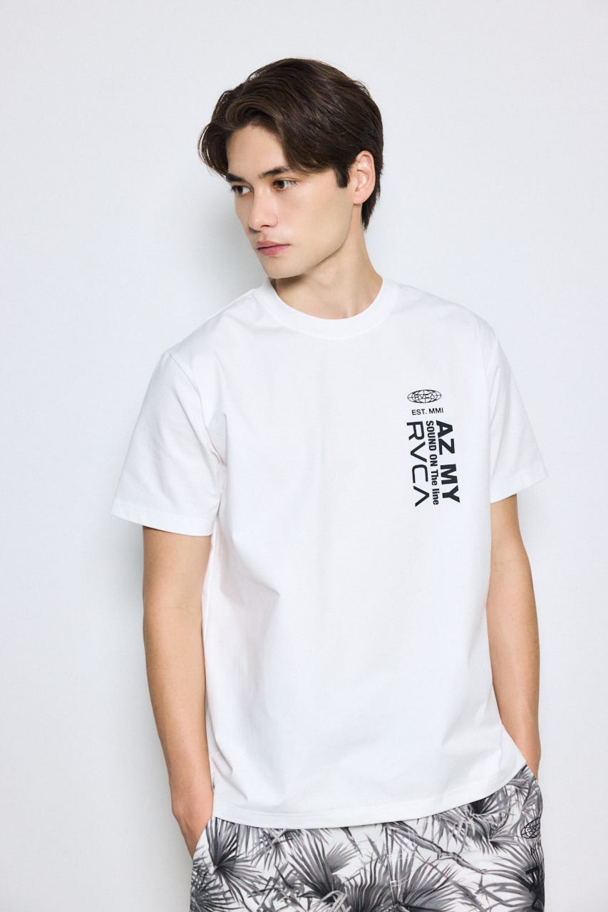 【RVCA×AZUL】バックプリントTEE WHT L
