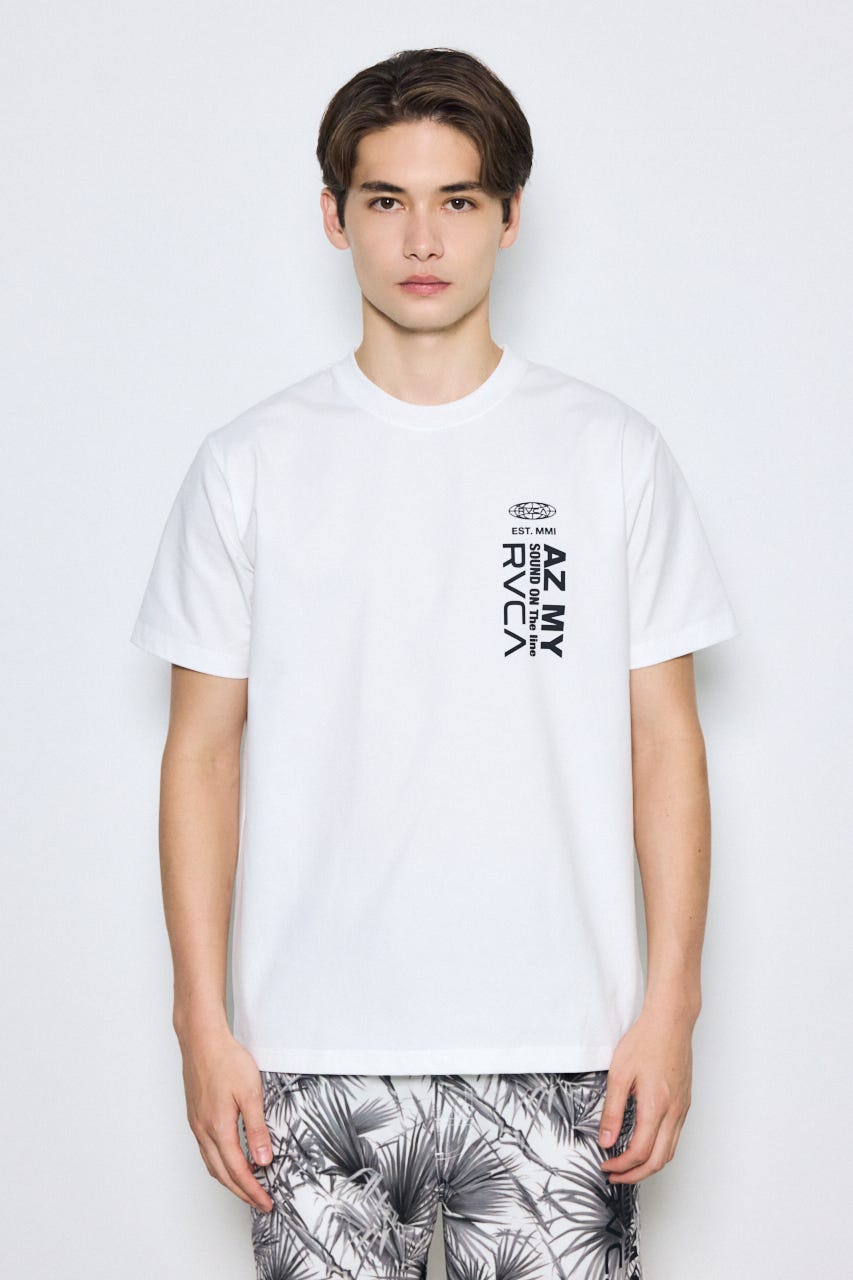 【RVCA×AZUL】バックプリントTEE WHT L