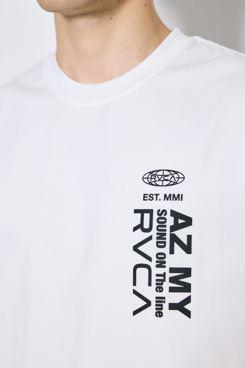 【RVCA×AZUL】バックプリントTEE WHT L