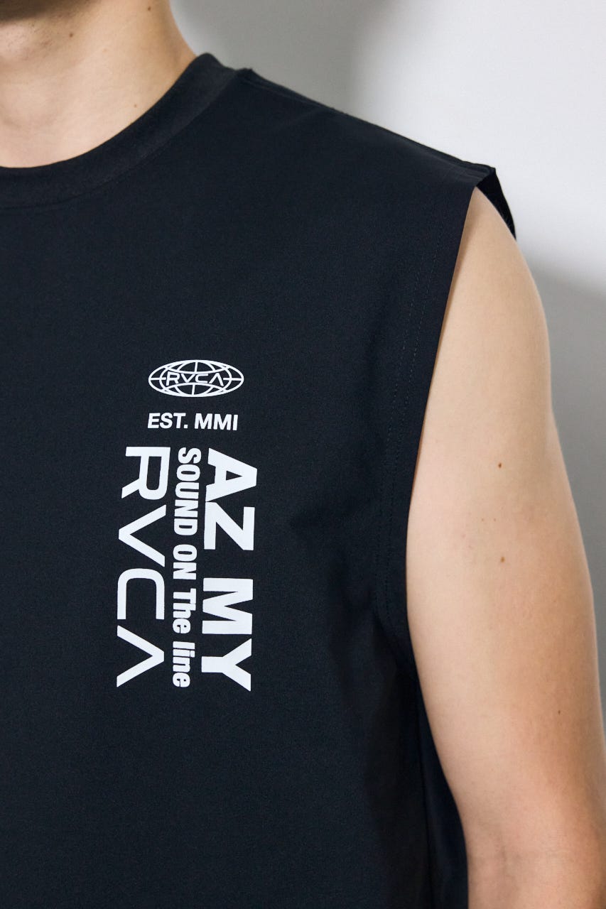 【RVCA×AZUL】バックプリントノースリーブ BLK FREE