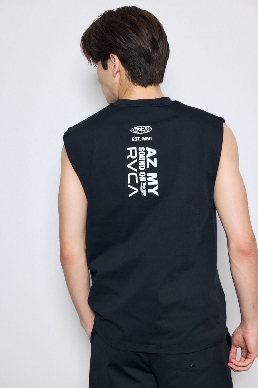 【RVCA×AZUL】バックプリントノースリーブ BLK FREE