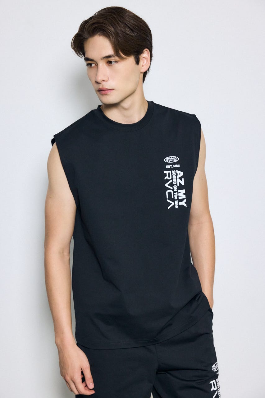 【RVCA×AZUL】バックプリントノースリーブ BLK FREE