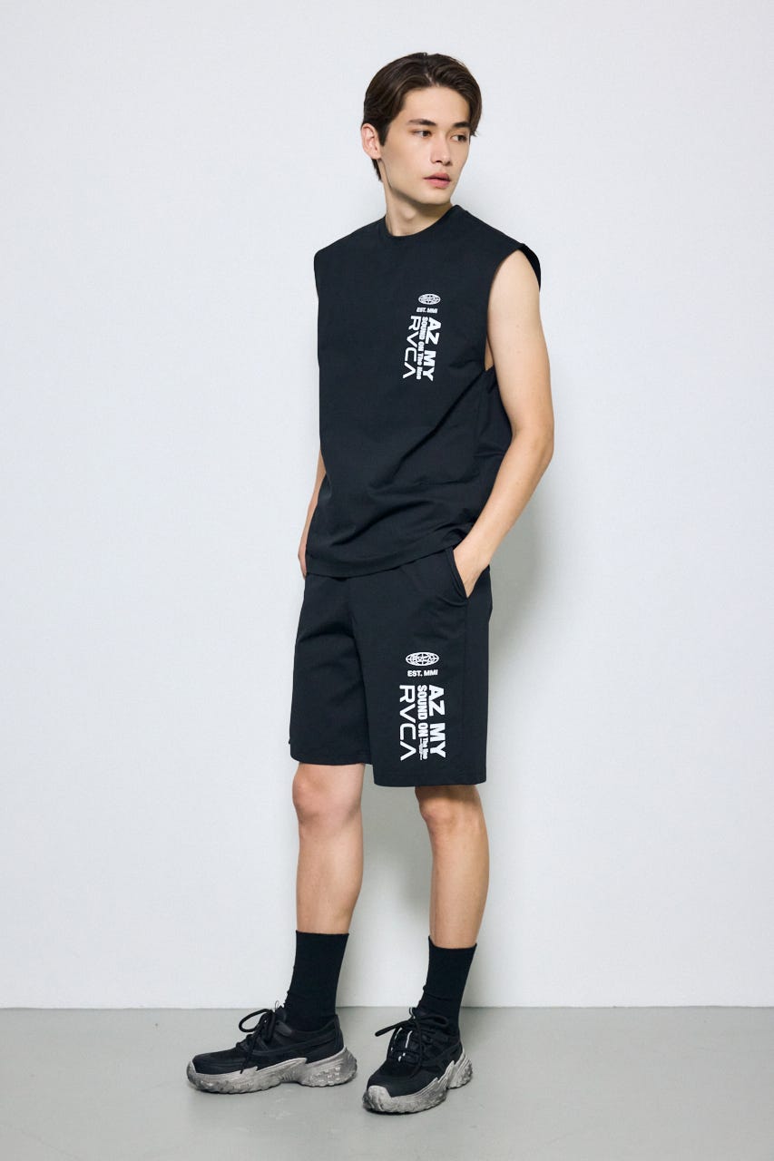 【RVCA×AZUL】バックプリントノースリーブ BLK FREE