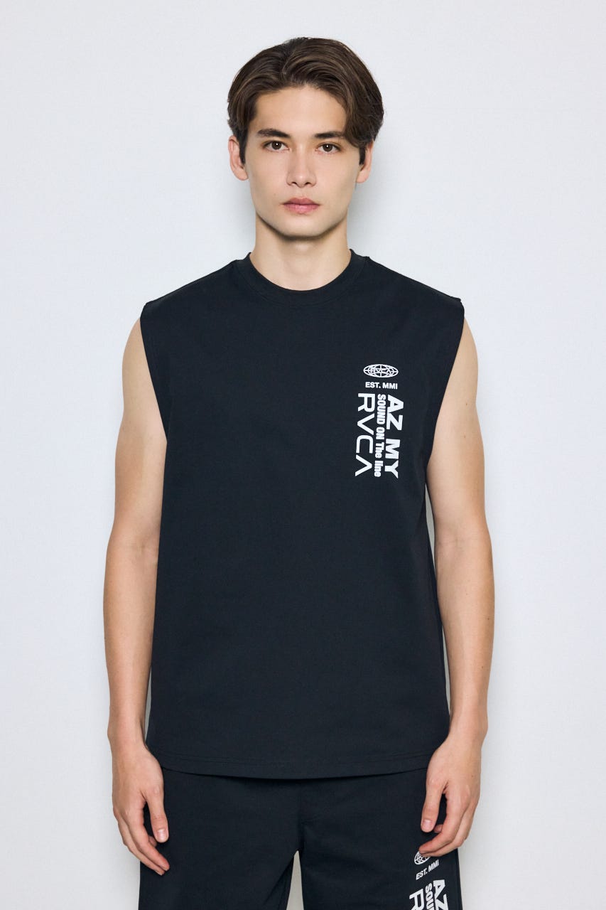 【RVCA×AZUL】バックプリントノースリーブ BLK FREE