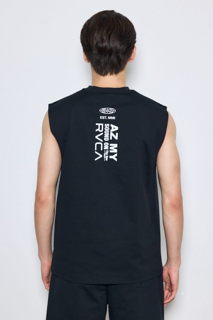 【RVCA×AZUL】バックプリントノースリーブ BLK FREE
