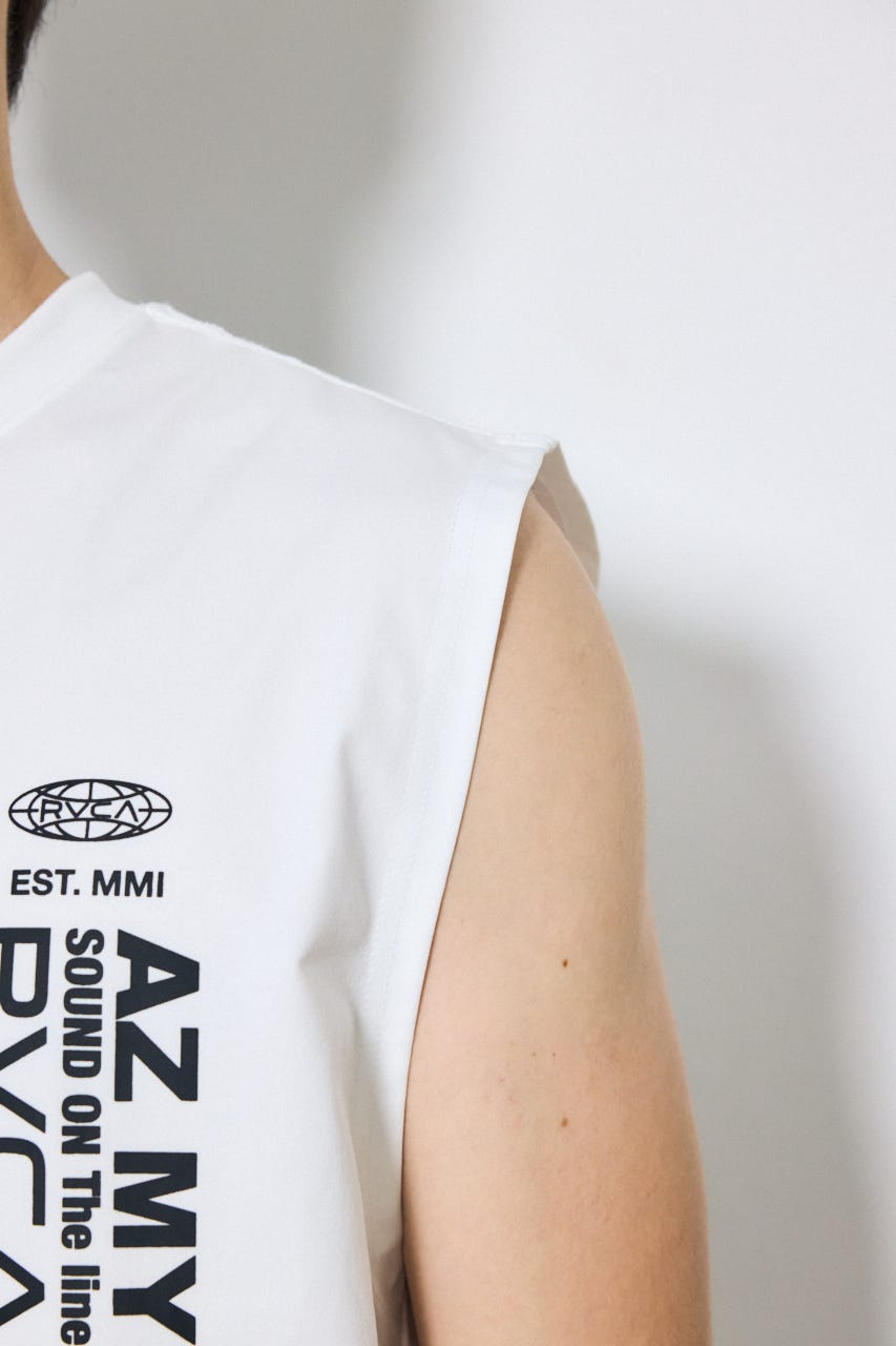【RVCA×AZUL】バックプリントノースリーブ WHT FREE