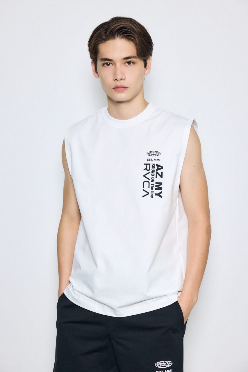【RVCA×AZUL】バックプリントノースリーブ WHT FREE