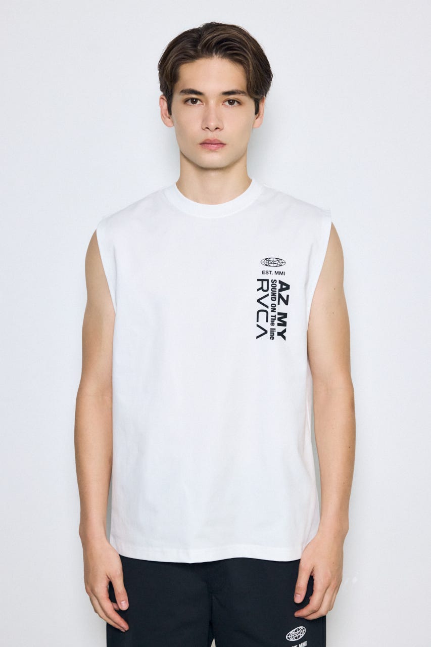 【RVCA×AZUL】バックプリントノースリーブ WHT FREE