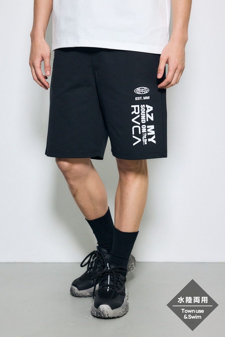 【RVCA×AZUL】ショートパンツ BLK L