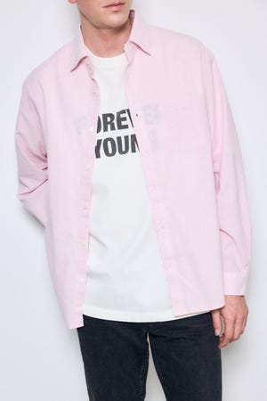 【SS先行アイテム】フレンチリネンCOOLMAXストライプシャツ