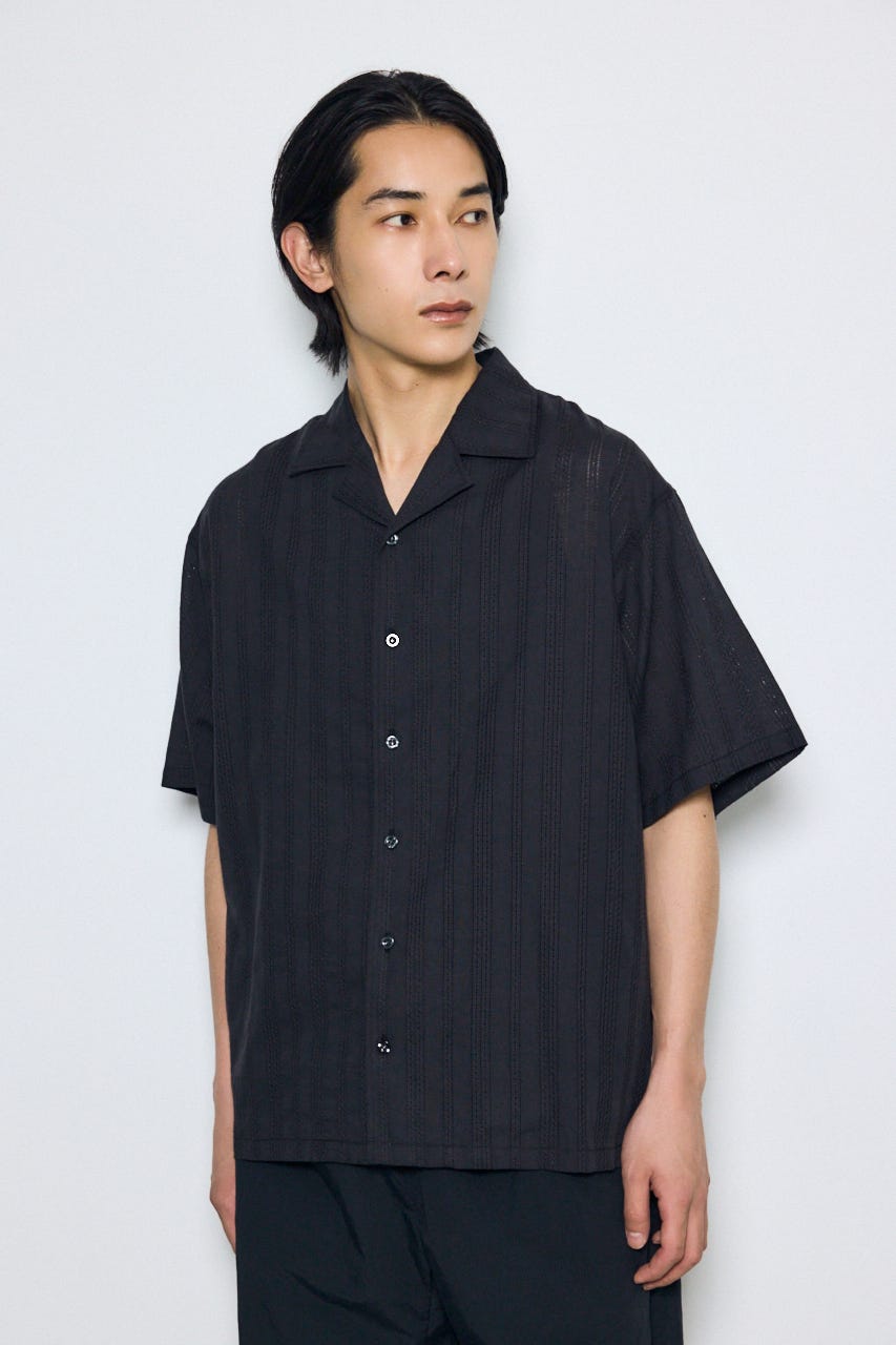 【y】メッシュシャツ ブラックL AZUL BY MOUSSY | デザインメッシュシャツ (シャツ・ブラウス ) |SHEL