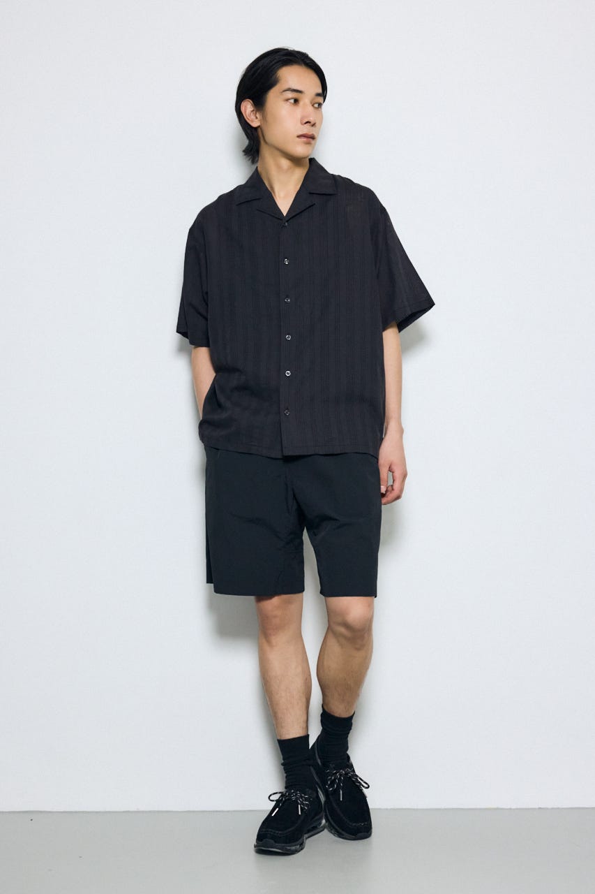 デザインメッシュシャツ BLK M