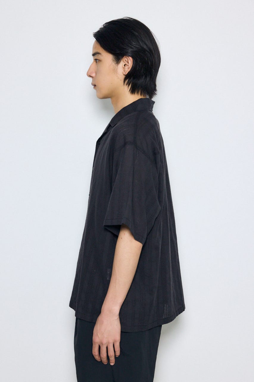 デザインメッシュシャツ BLK M