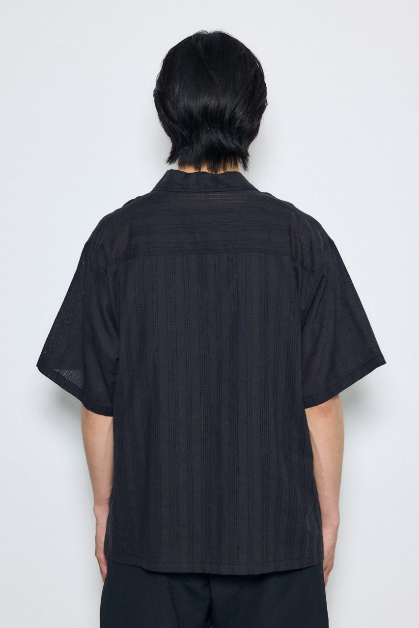 デザインメッシュシャツ BLK M