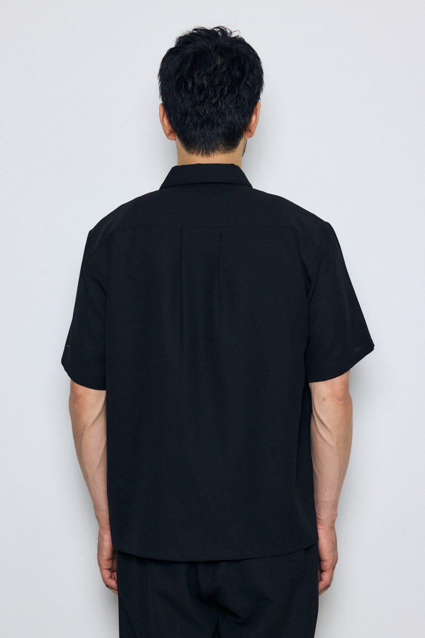メッシュジップシャツ BLK S