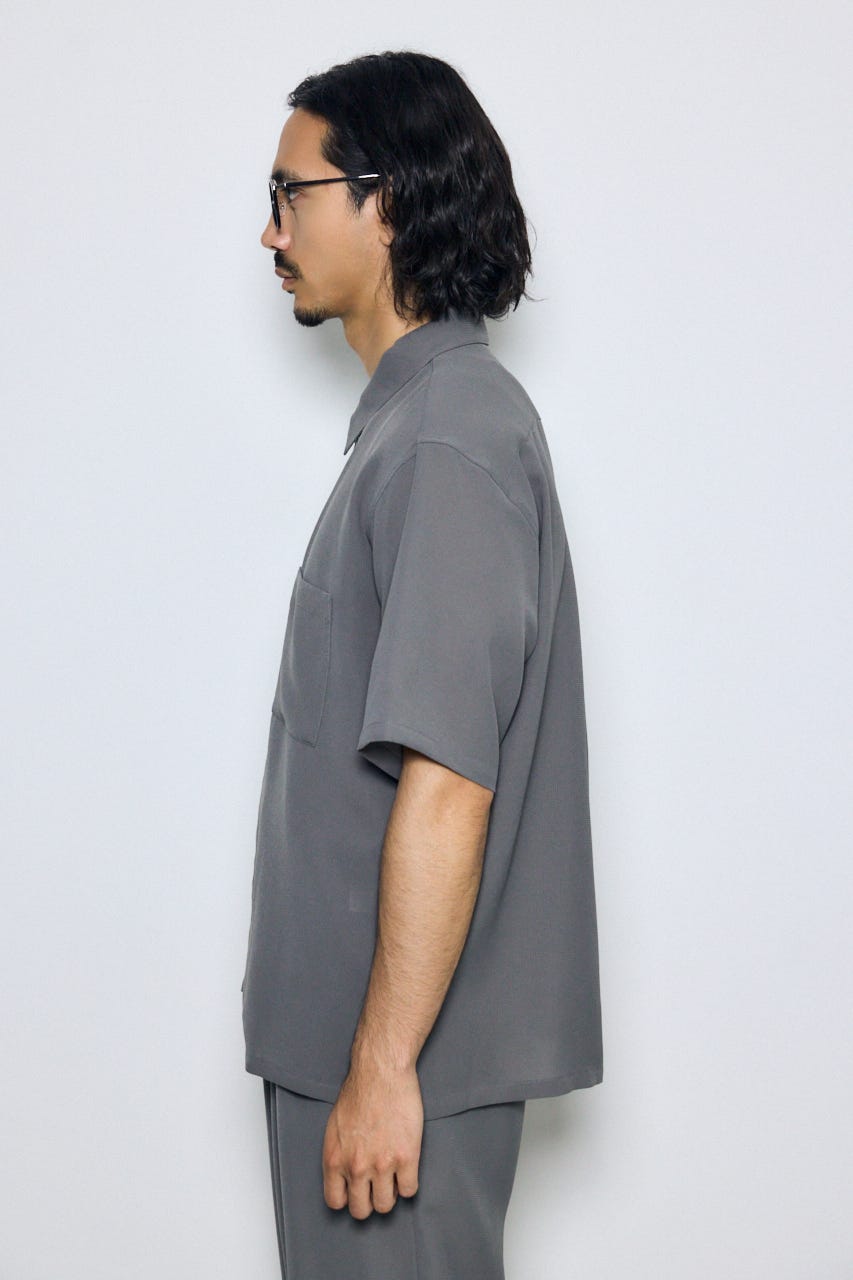 メッシュジップシャツ GRY L