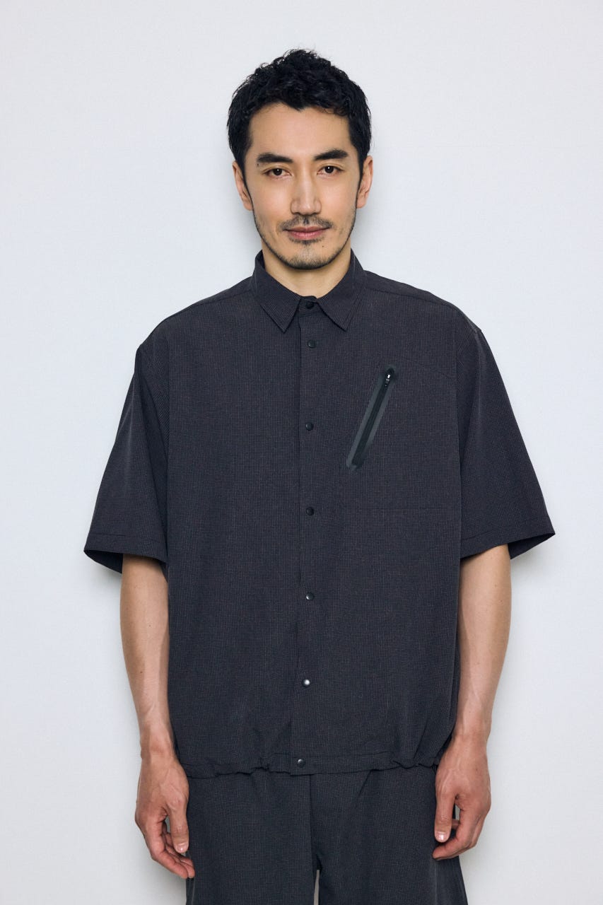 テックジャガードアクション半袖シャツ BLK L