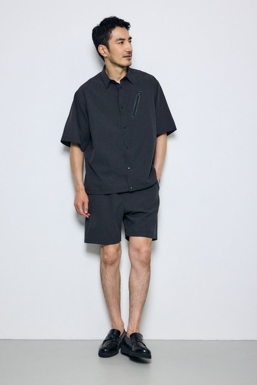 テックジャガードアクション半袖シャツ BLK L