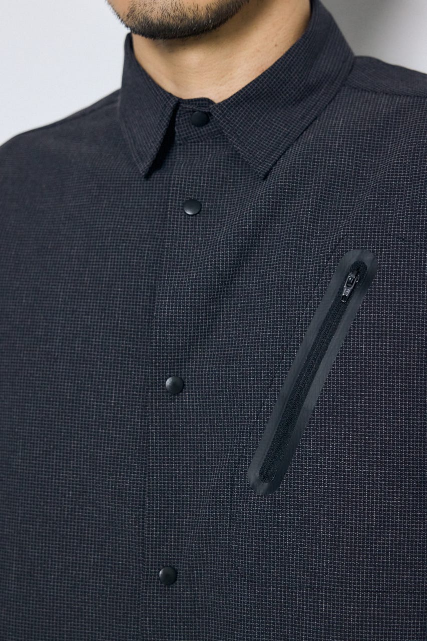 テックジャガードアクション半袖シャツ BLK L