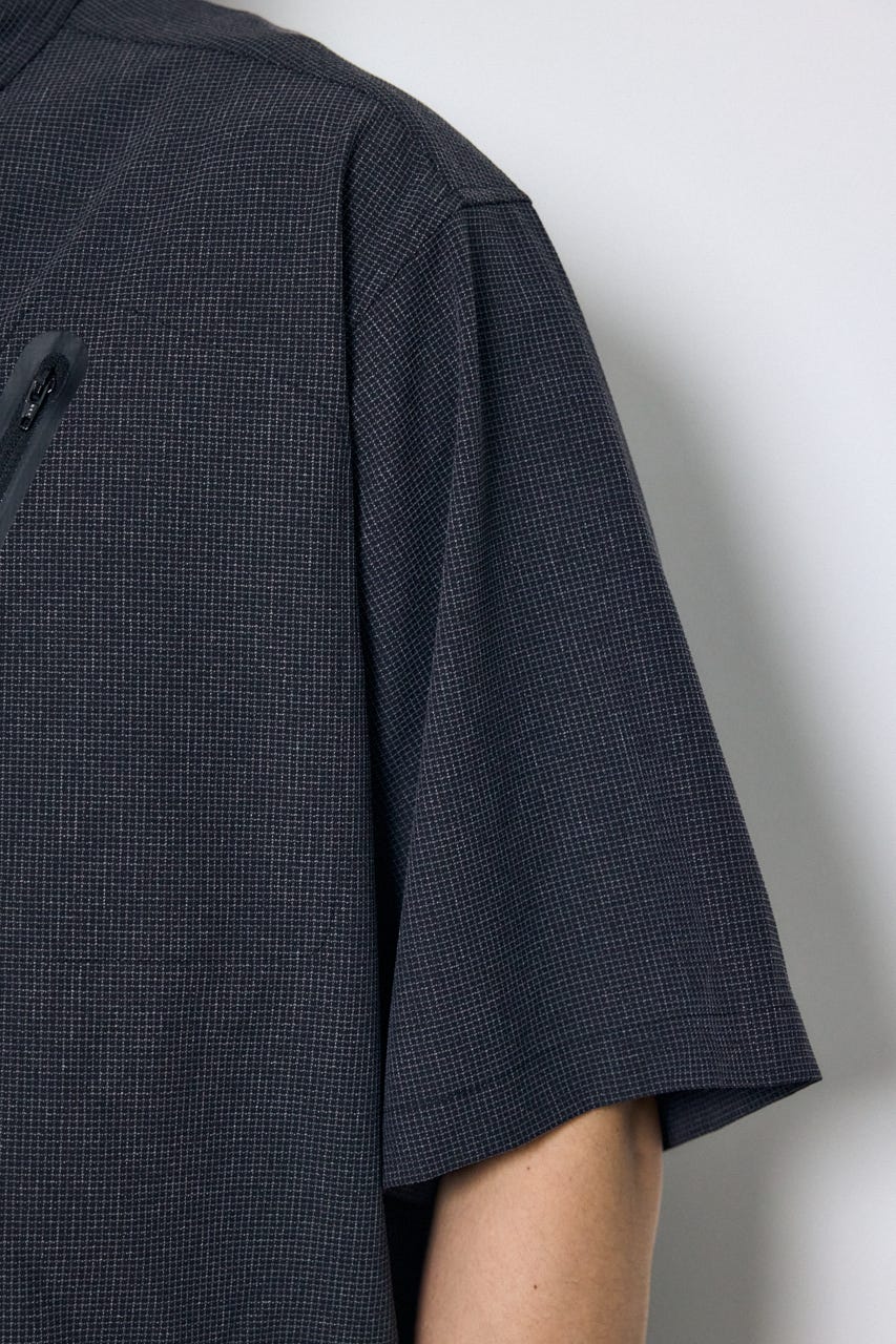 テックジャガードアクション半袖シャツ BLK L
