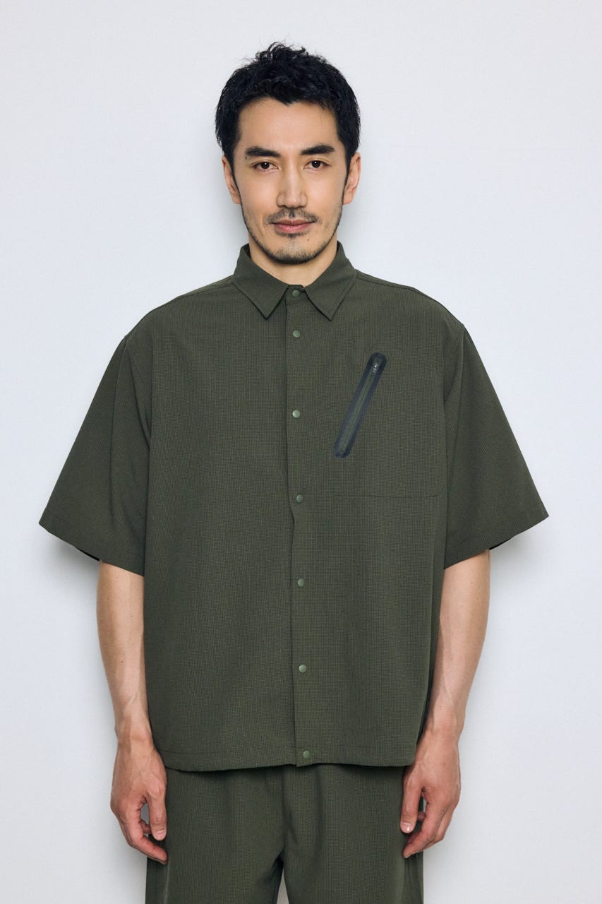テックジャガードアクション半袖シャツ KHA M