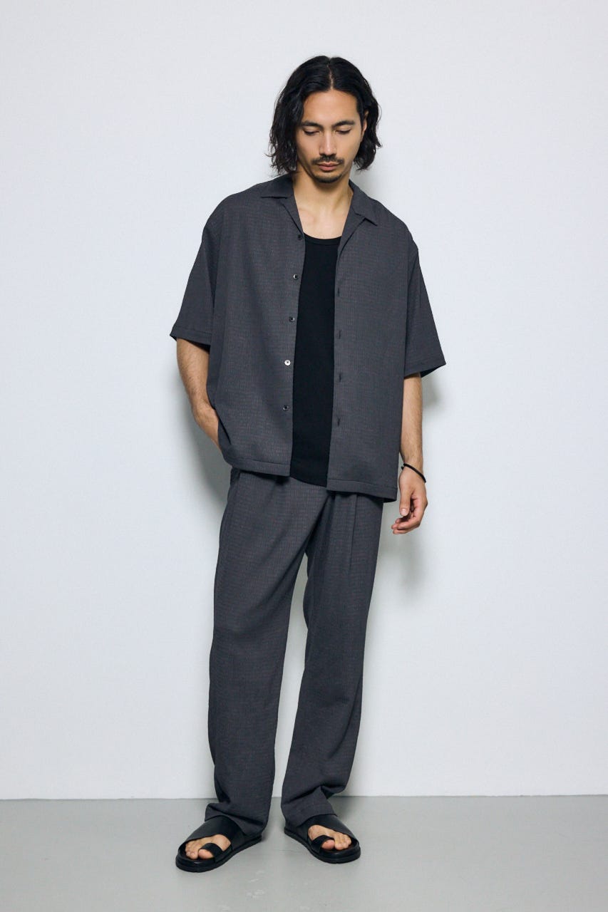 楊柳リラックス半袖シャツ GRY M