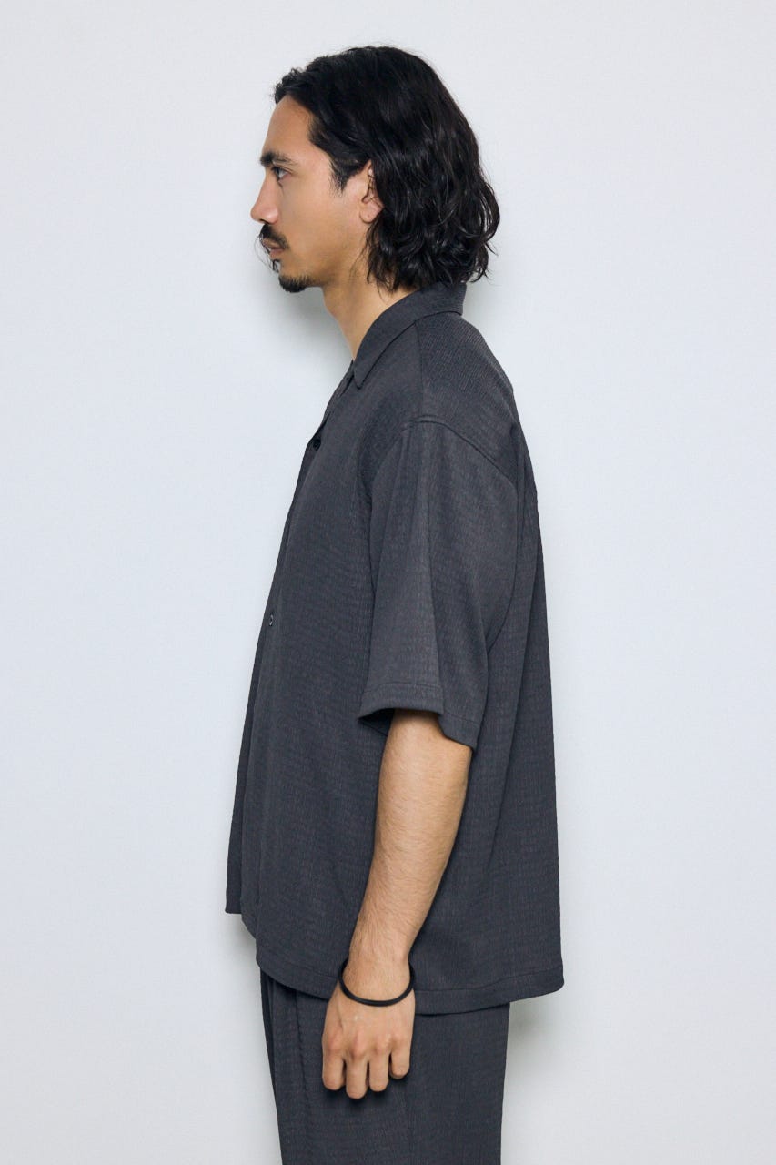 楊柳リラックス半袖シャツ GRY M